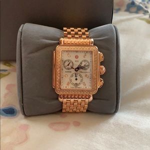 Michele Sapphire Crystal Diamond Chronograph watch